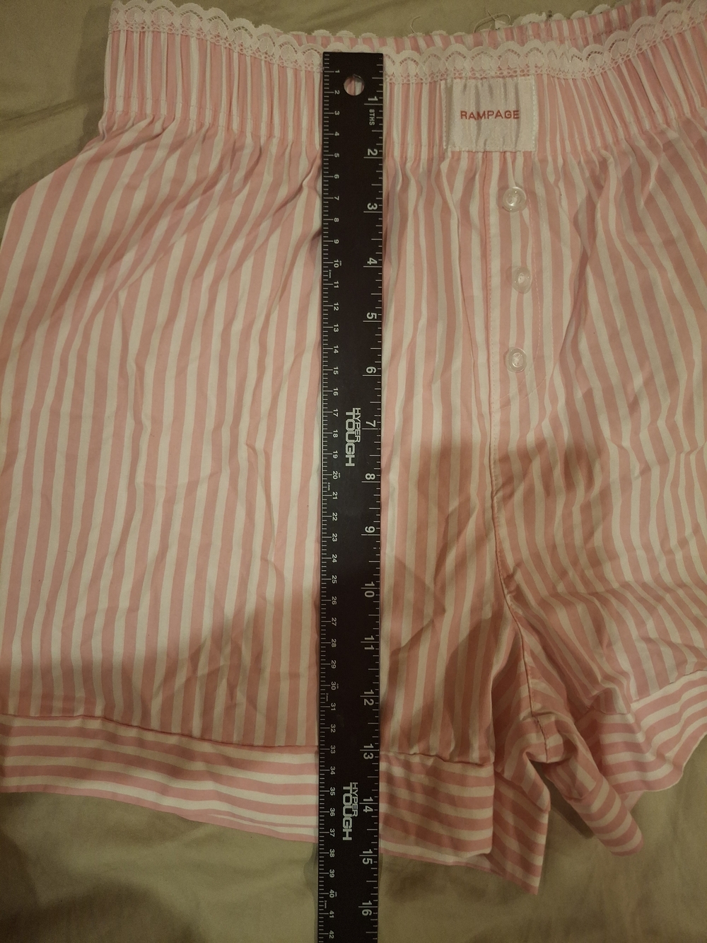 Rampage Pink and White Striped Pajama Set - Picture 12 of 13